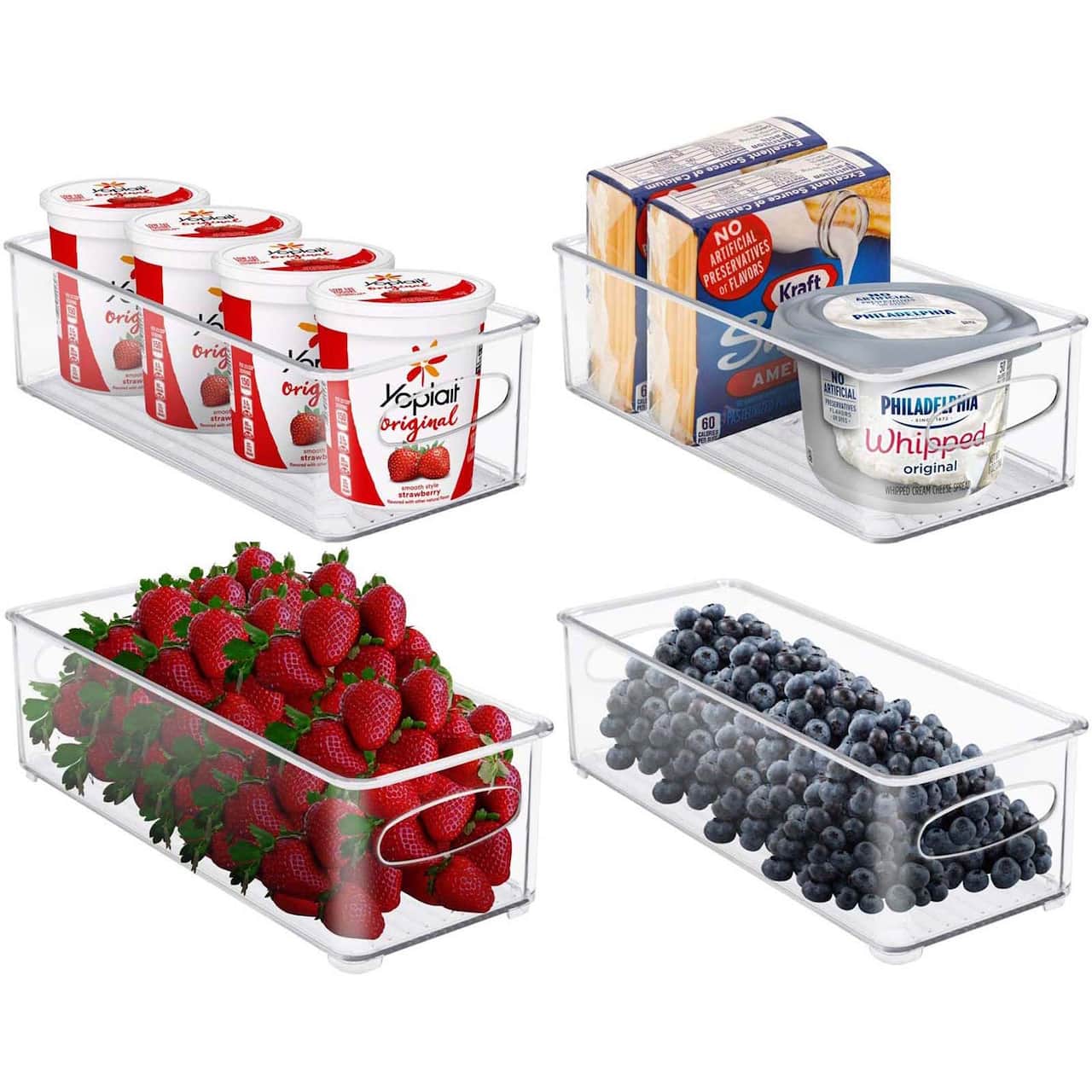 Sorbus Small Clear Kitchen & Fridge Storage Bins